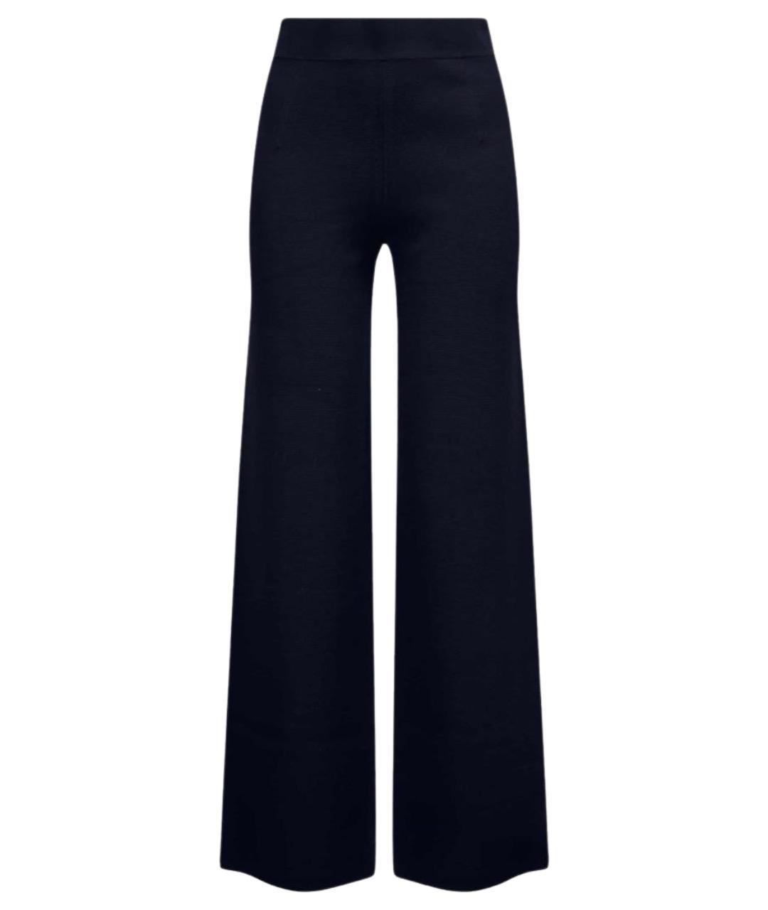 MAX MARA STUDIO Черные вискозные прямые брюки, фото 1