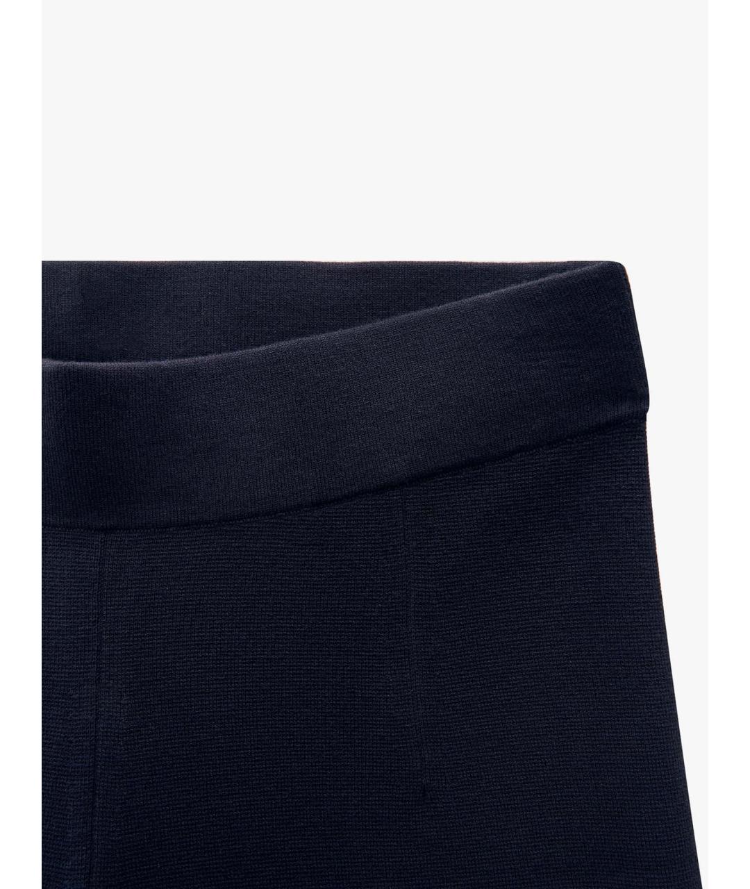 MAX MARA STUDIO Черные вискозные прямые брюки, фото 3