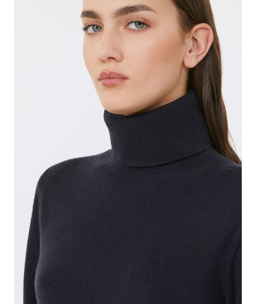 MAX MARA STUDIO Черная шерстяная водолазка, фото 3