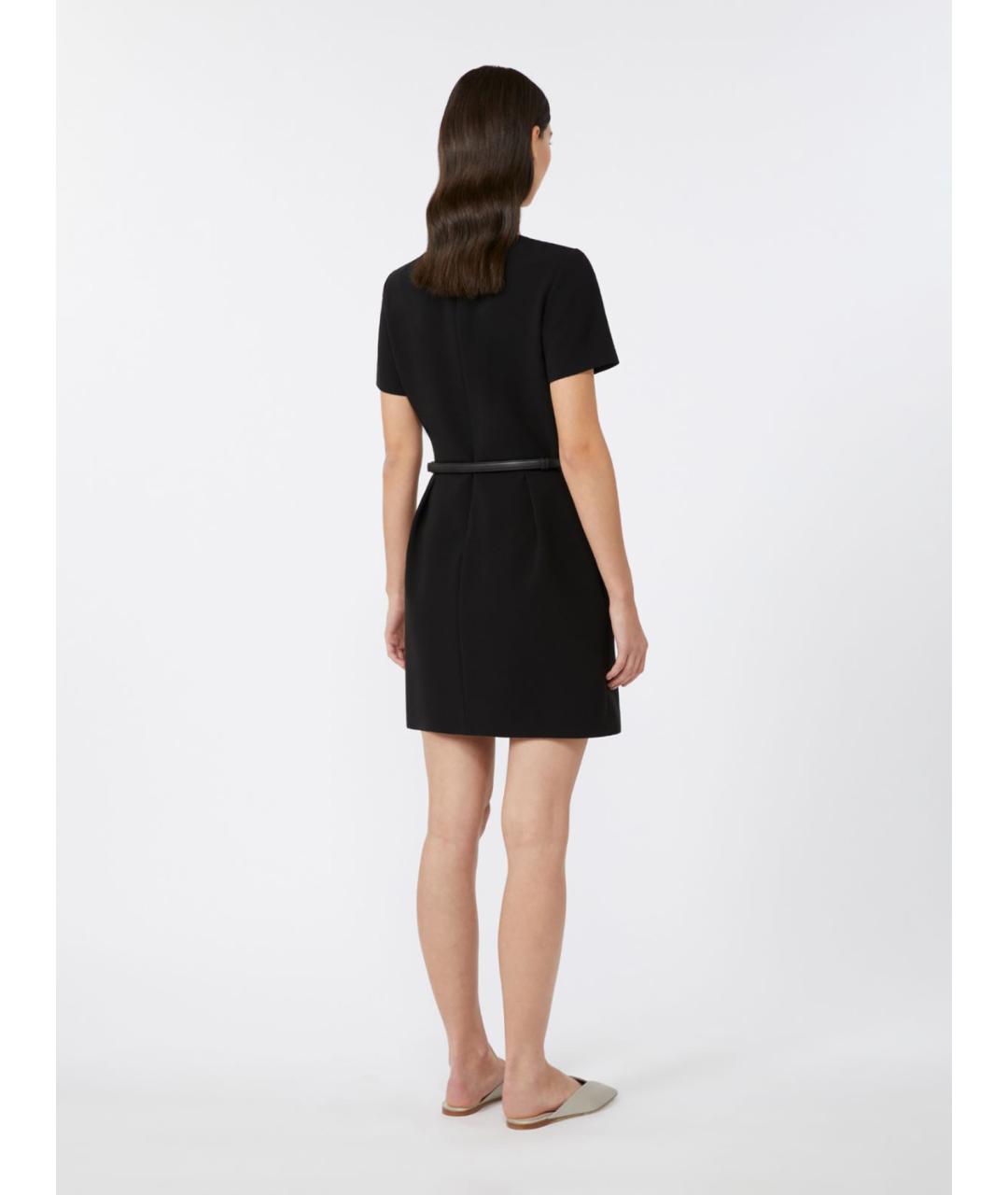 MAX MARA STUDIO Черное ацетатное повседневное платье, фото 4
