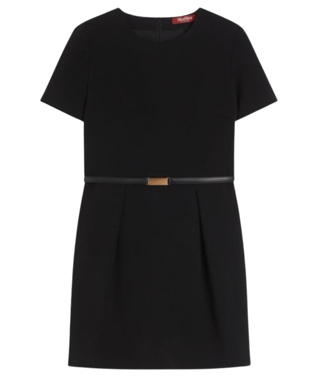MAX MARA STUDIO Черное ацетатное повседневное платье, фото 1
