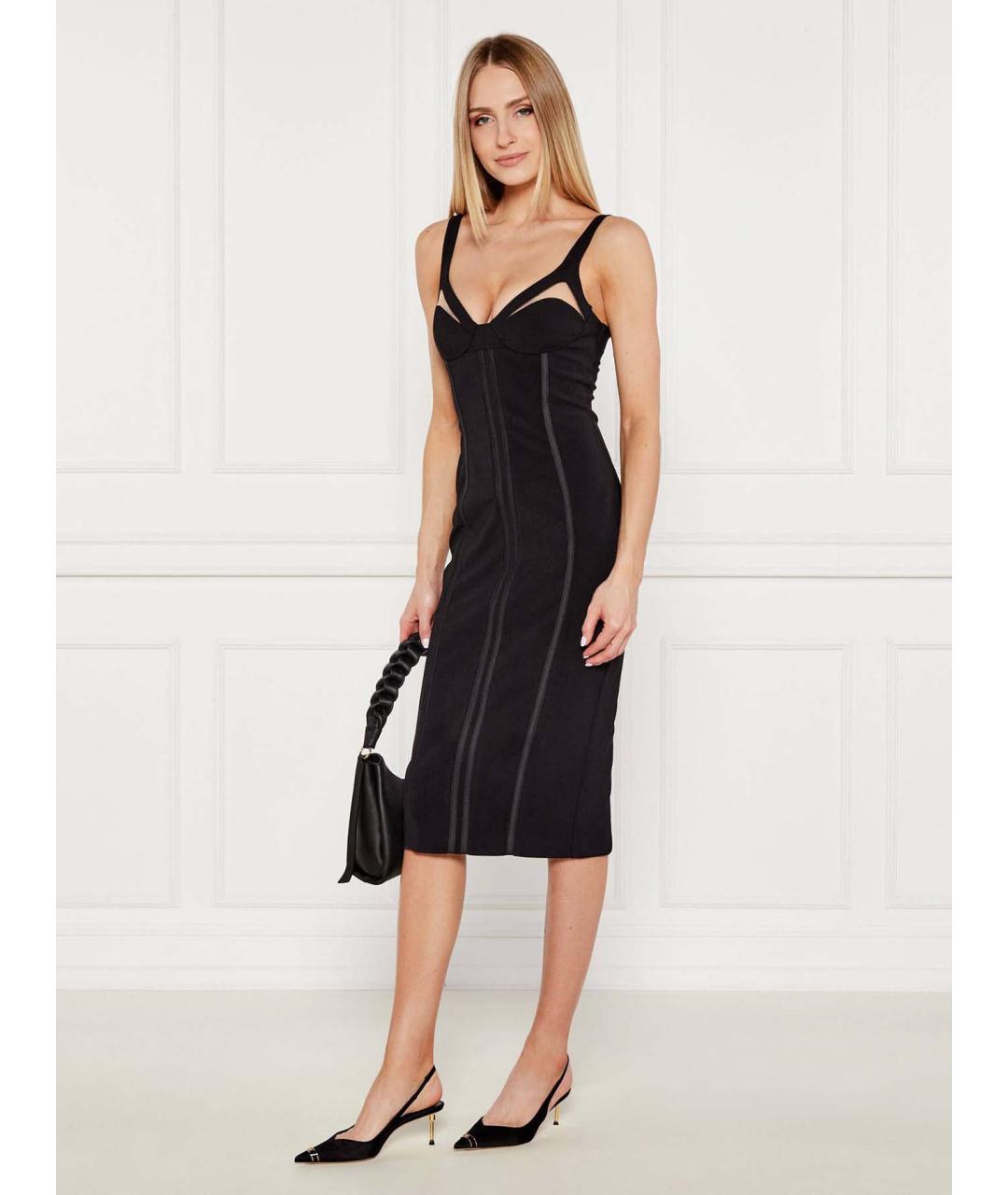 ELISABETTA FRANCHI Черные текстильные туфли, фото 3