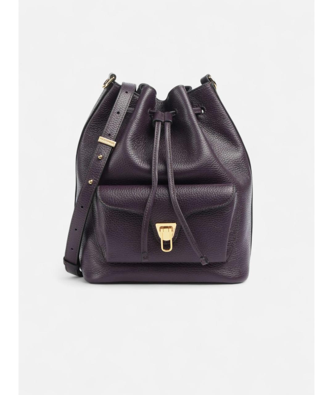 COCCINELLE Фиолетовая кожаная сумка через плечо, фото 6