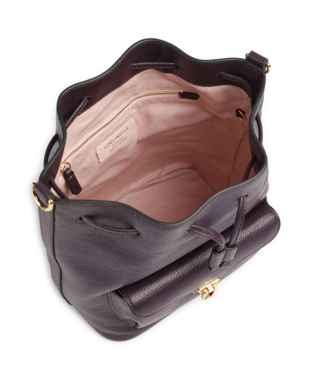 COCCINELLE Фиолетовая кожаная сумка через плечо, фото 5