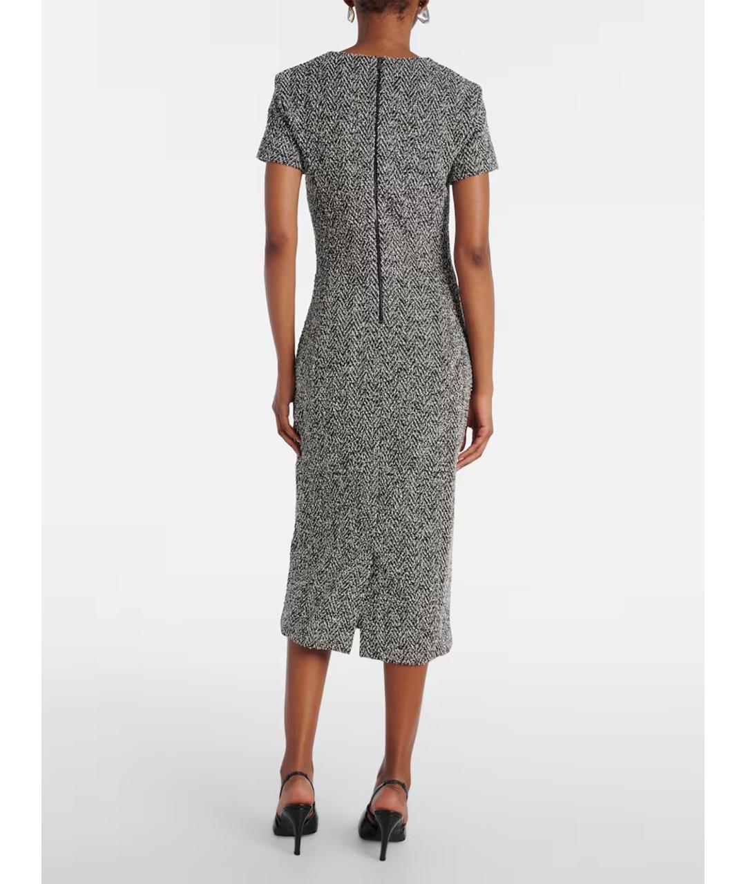 MAX MARA Серое хлопковое повседневное платье, фото 4
