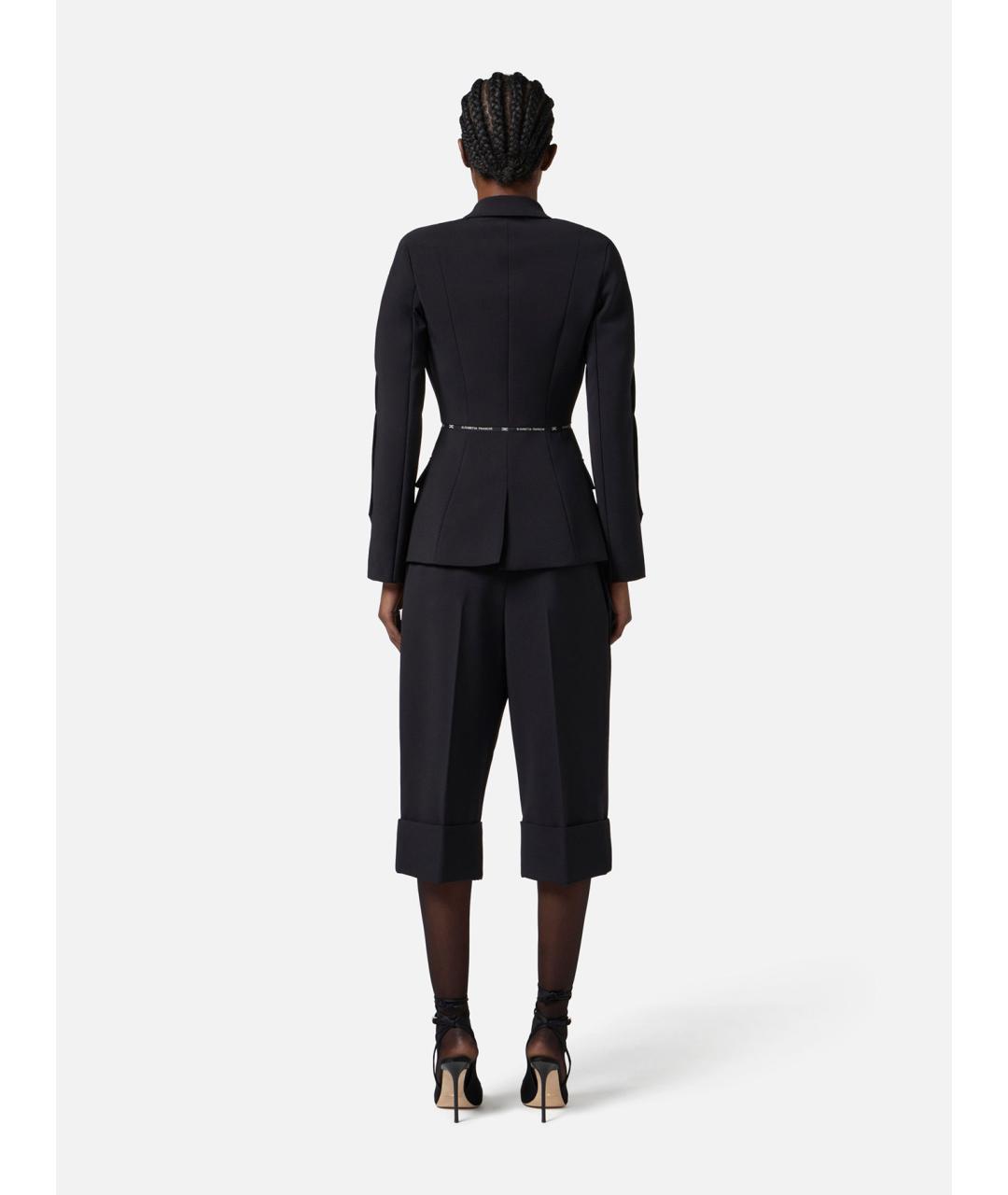 ELISABETTA FRANCHI Синий полиэстеровый жакет/пиджак, фото 5