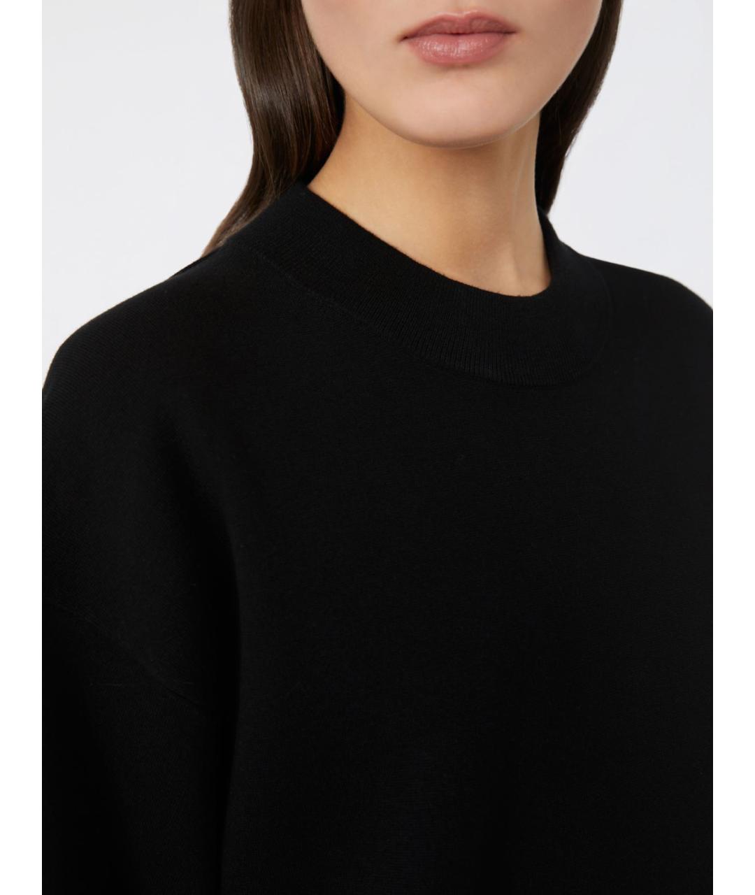 MAX MARA STUDIO Черная вискозная футболка, фото 2