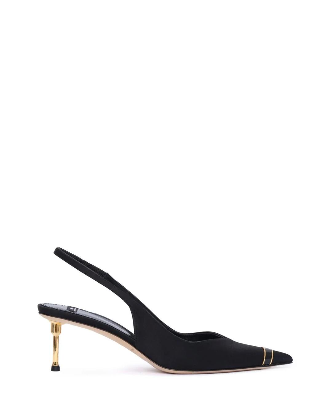 ELISABETTA FRANCHI Черные текстильные туфли, фото 1