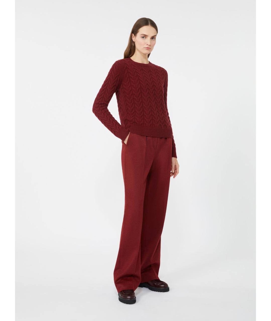 MAX MARA Красный кашемировый джемпер / свитер, фото 5