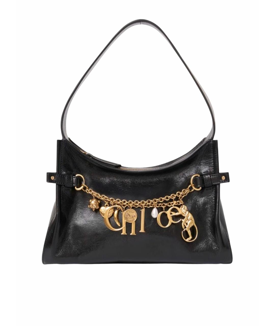 CHLOE Черная кожаная сумка через плечо, фото 1