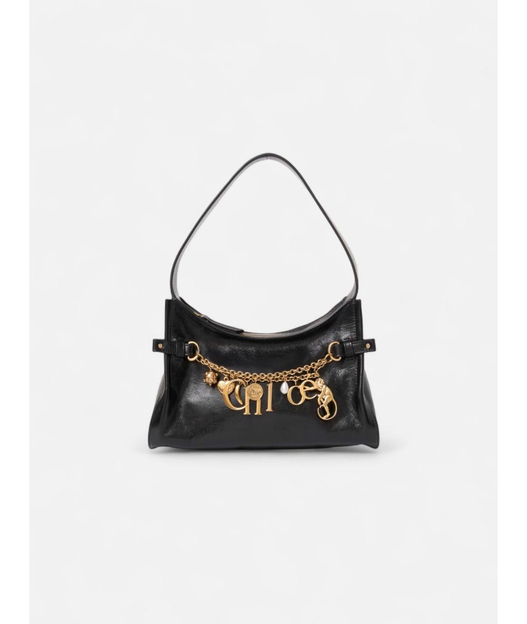 CHLOE Черная кожаная сумка через плечо, фото 4