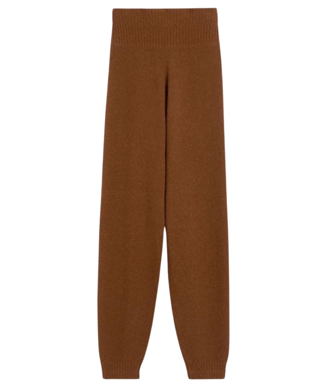 MAX MARA Коричневые шерстяные брюки узкие, фото 1