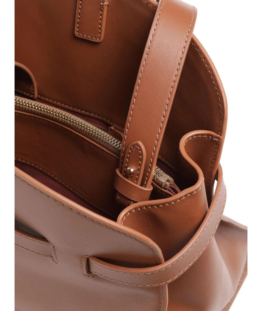 COCCINELLE Коричневая кожаная сумка через плечо, фото 3