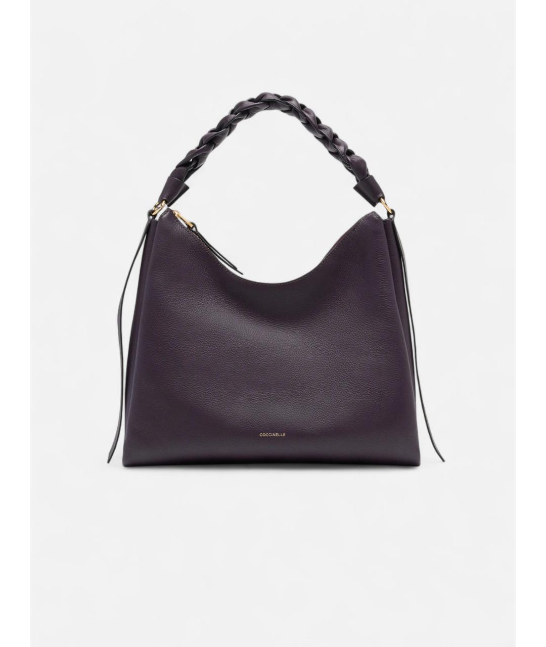 COCCINELLE Фиолетовая кожаная сумка через плечо, фото 5
