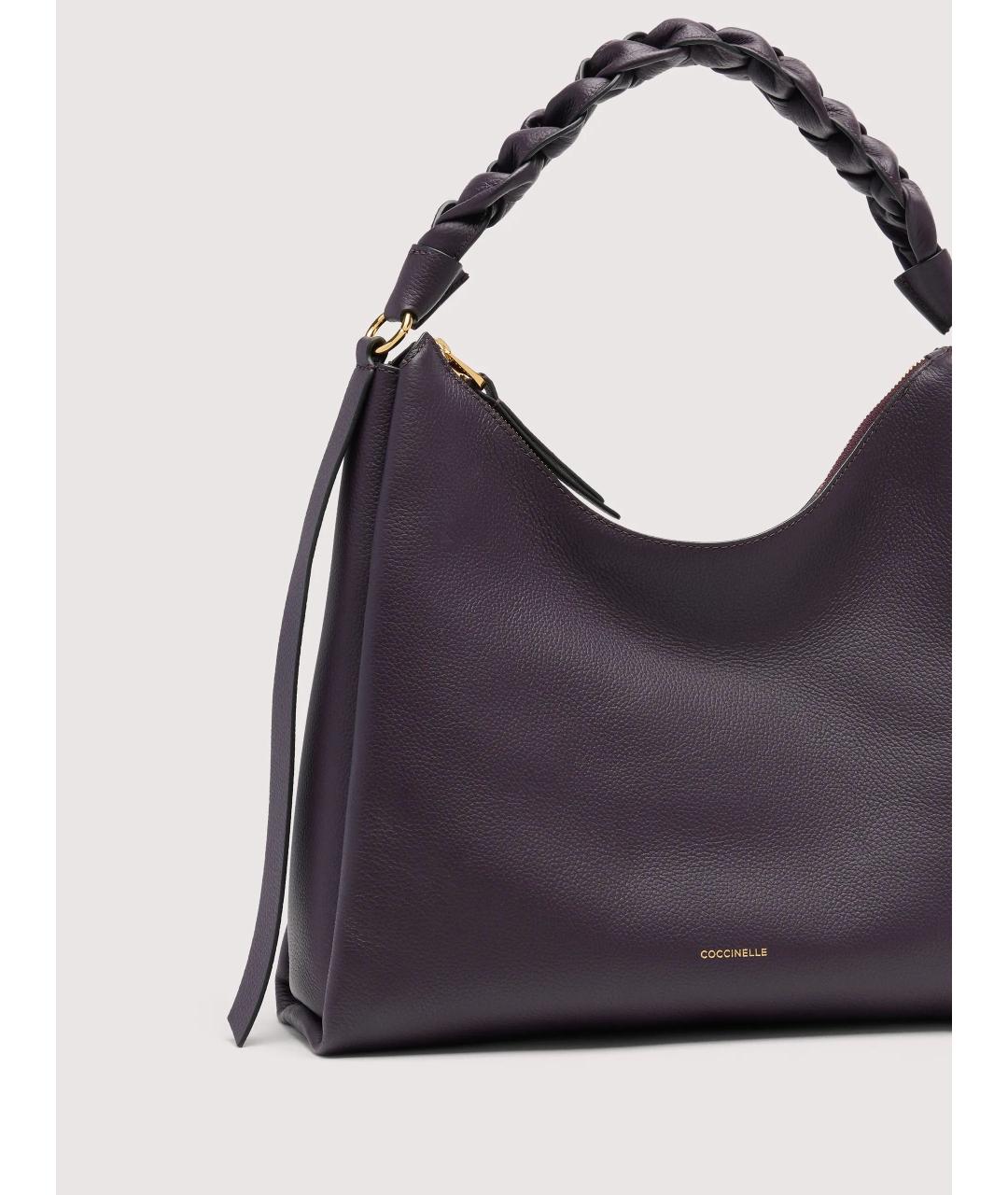COCCINELLE Фиолетовая кожаная сумка через плечо, фото 4
