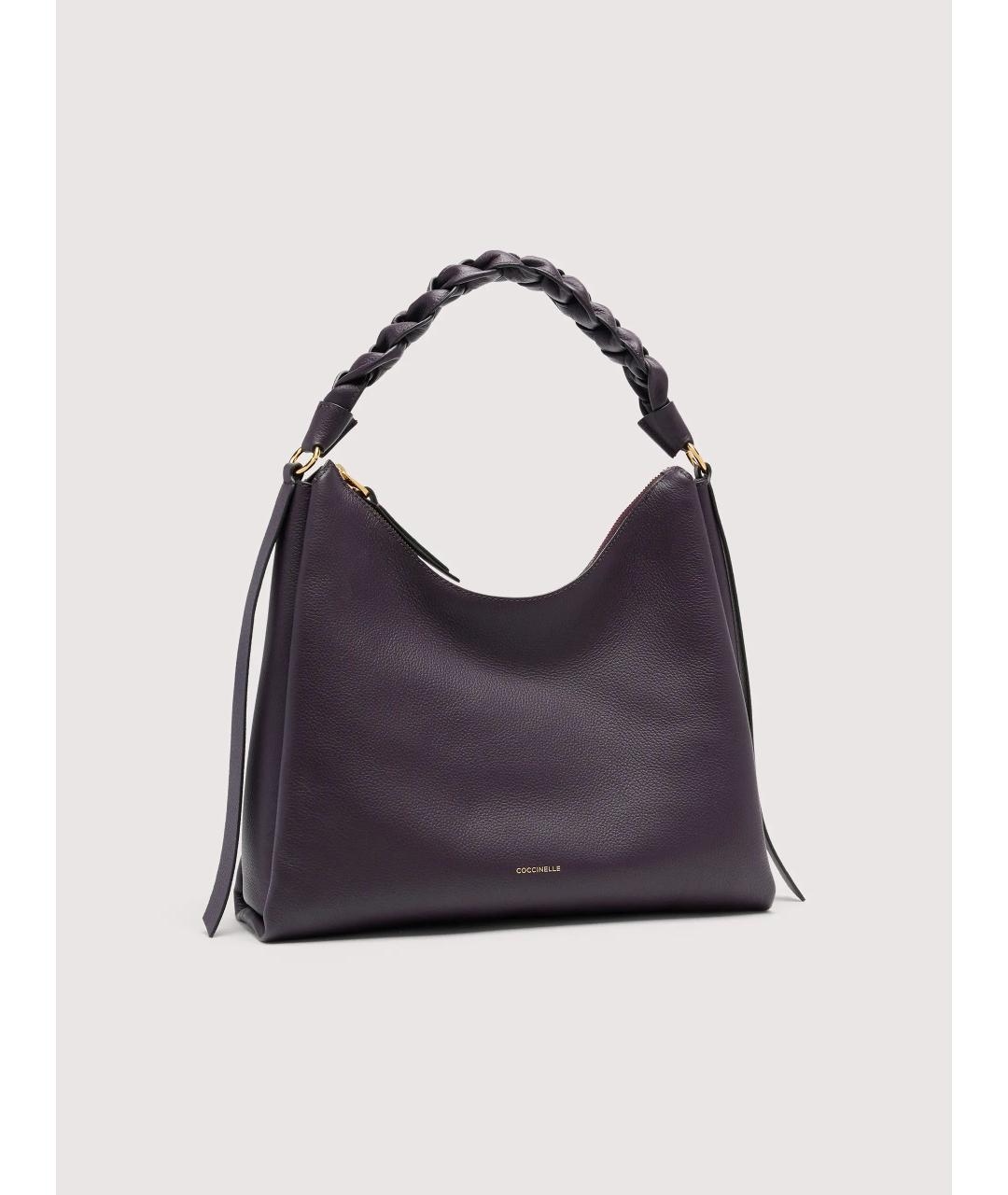 COCCINELLE Фиолетовая кожаная сумка через плечо, фото 2