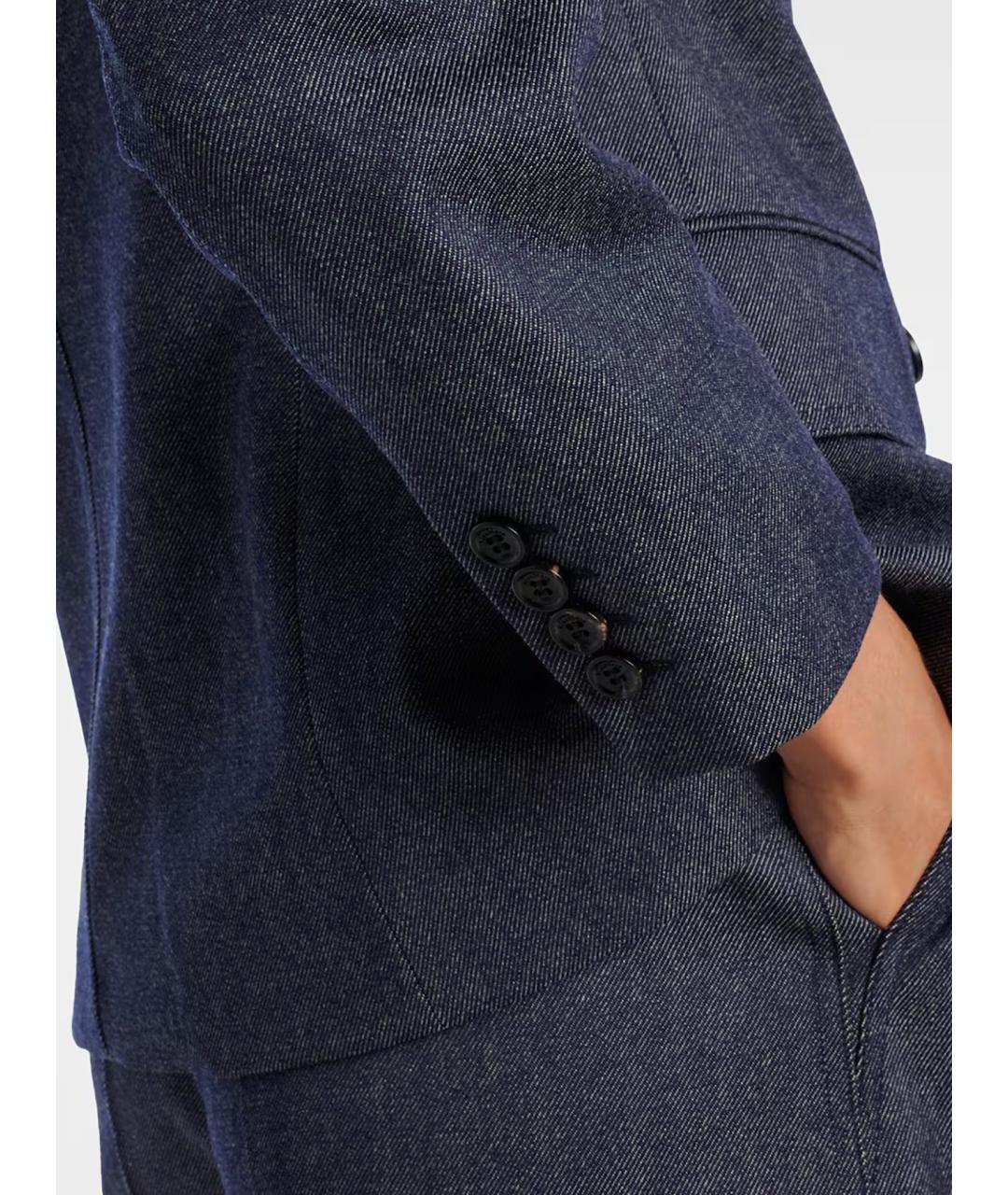 MAX MARA Синий шерстяной жакет/пиджак, фото 5