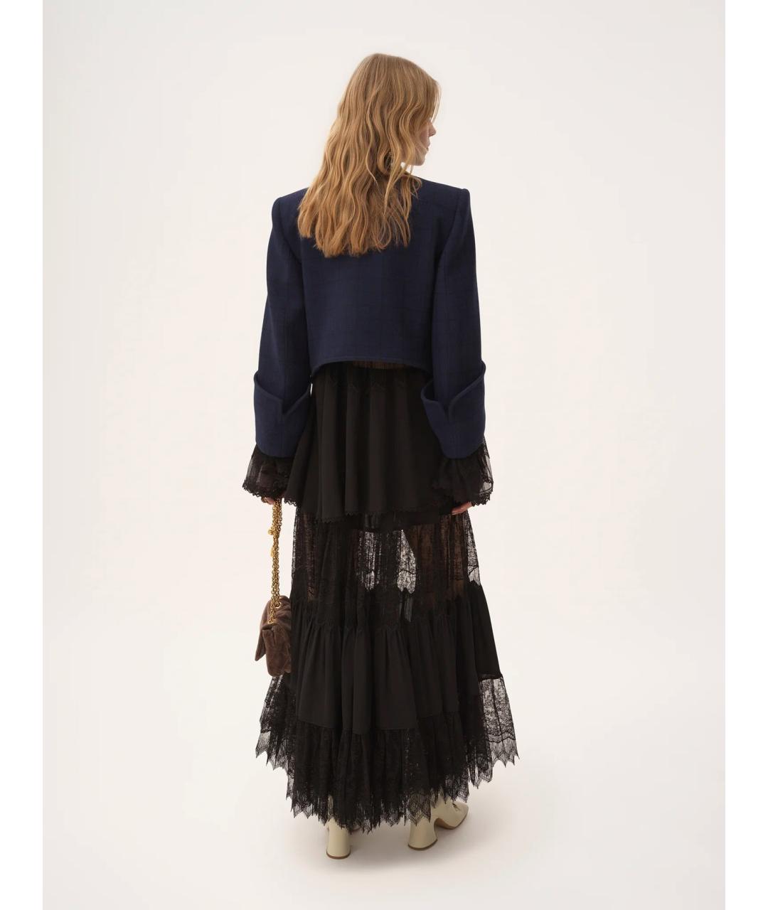 CHLOE Синий шерстяной жакет/пиджак, фото 4