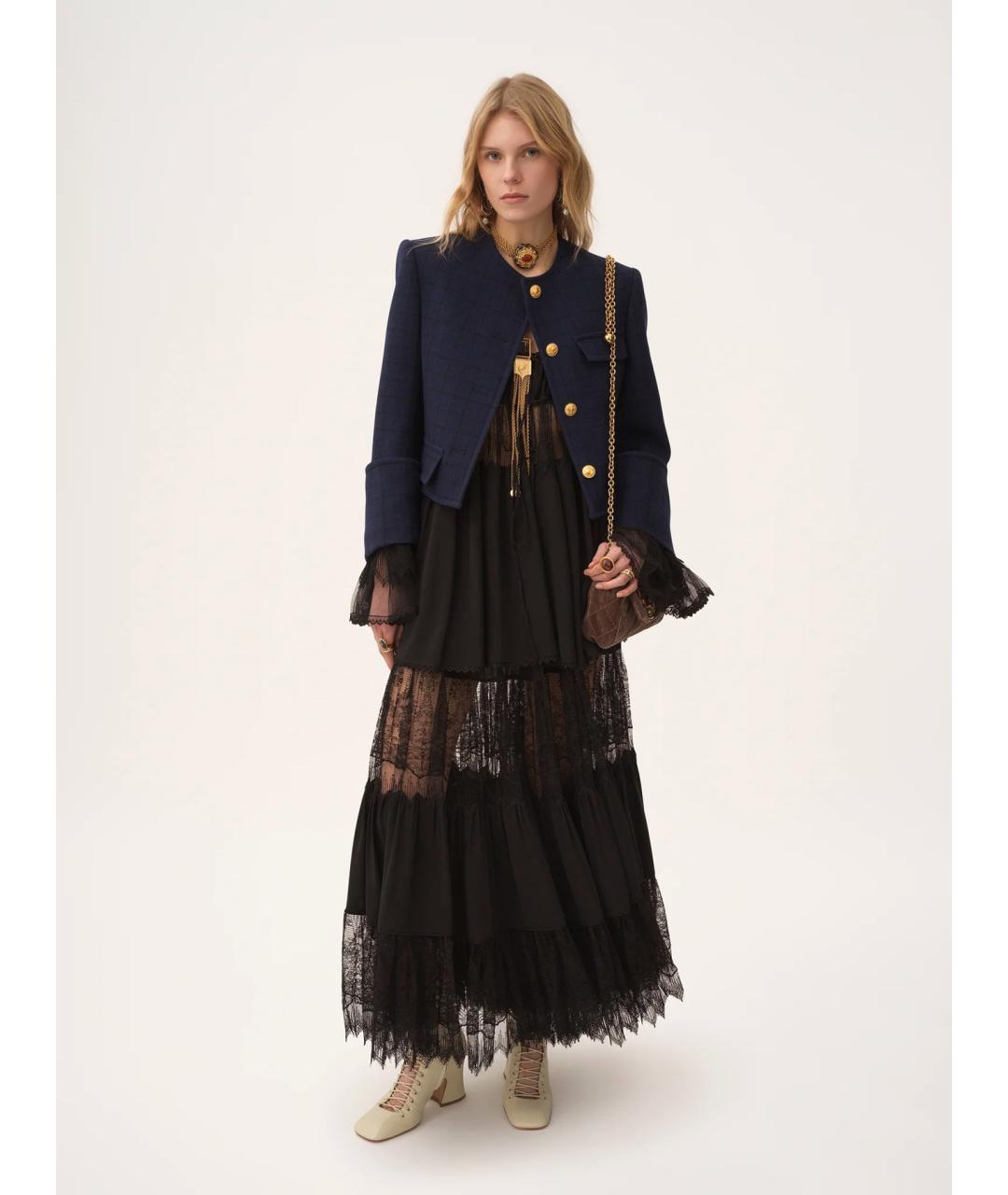 CHLOE Синий шерстяной жакет/пиджак, фото 2