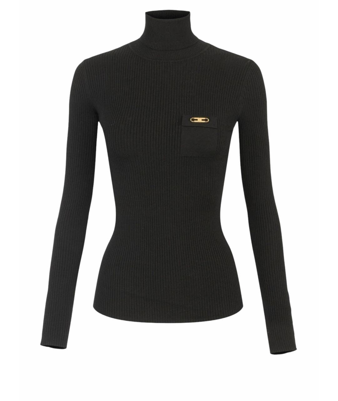 ELISABETTA FRANCHI Черная полиамидовая водолазка, фото 1