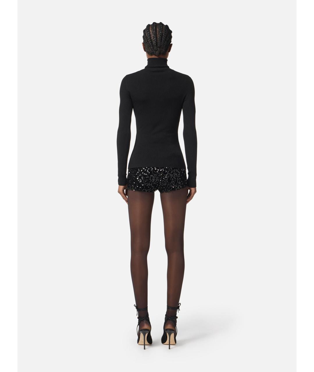 ELISABETTA FRANCHI Черная полиамидовая водолазка, фото 5