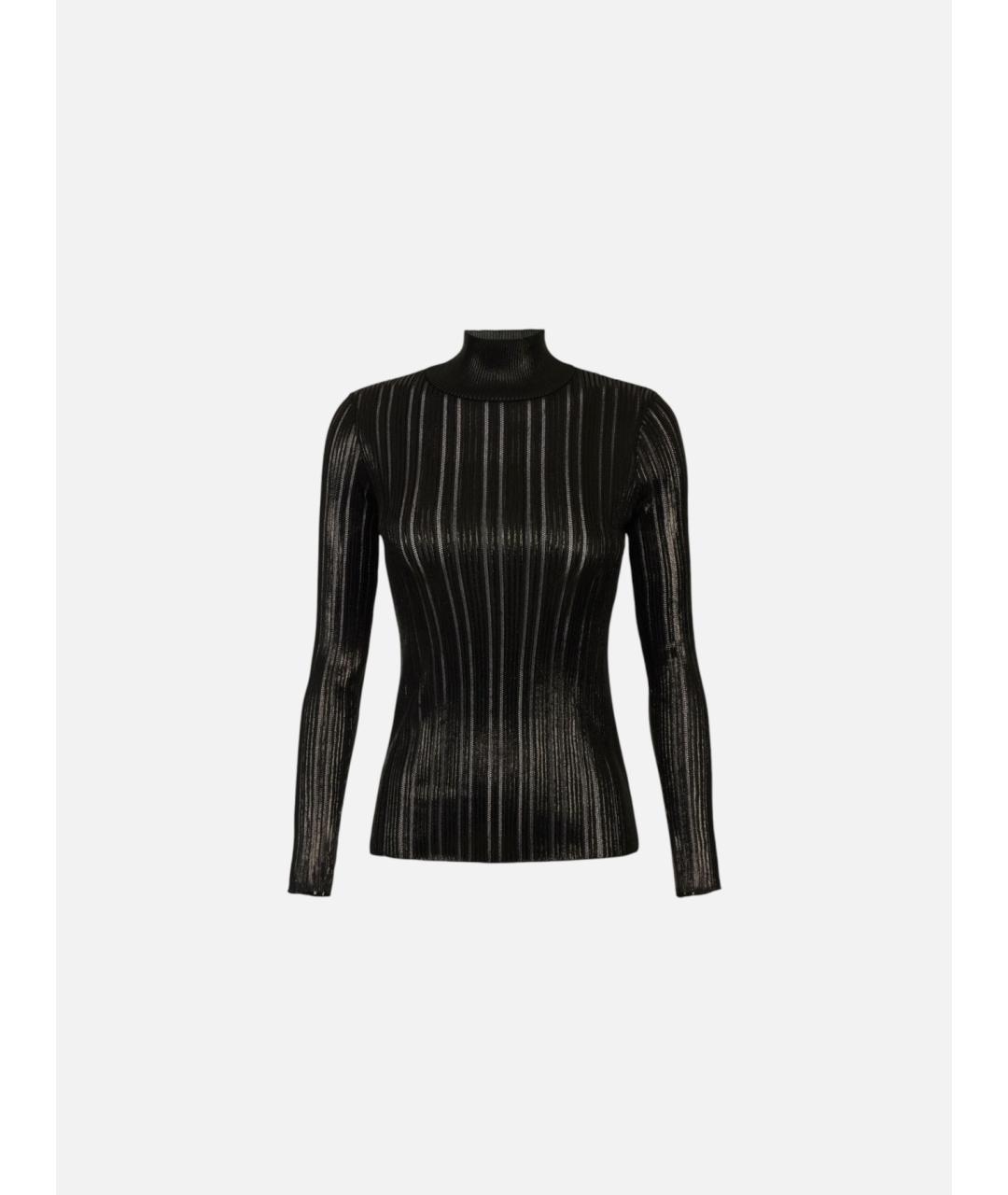 ELISABETTA FRANCHI Черная полиэстеровая водолазка, фото 7