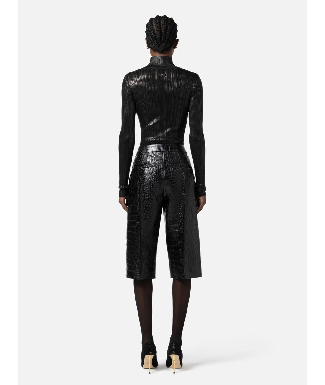 ELISABETTA FRANCHI Черная полиэстеровая водолазка, фото 6