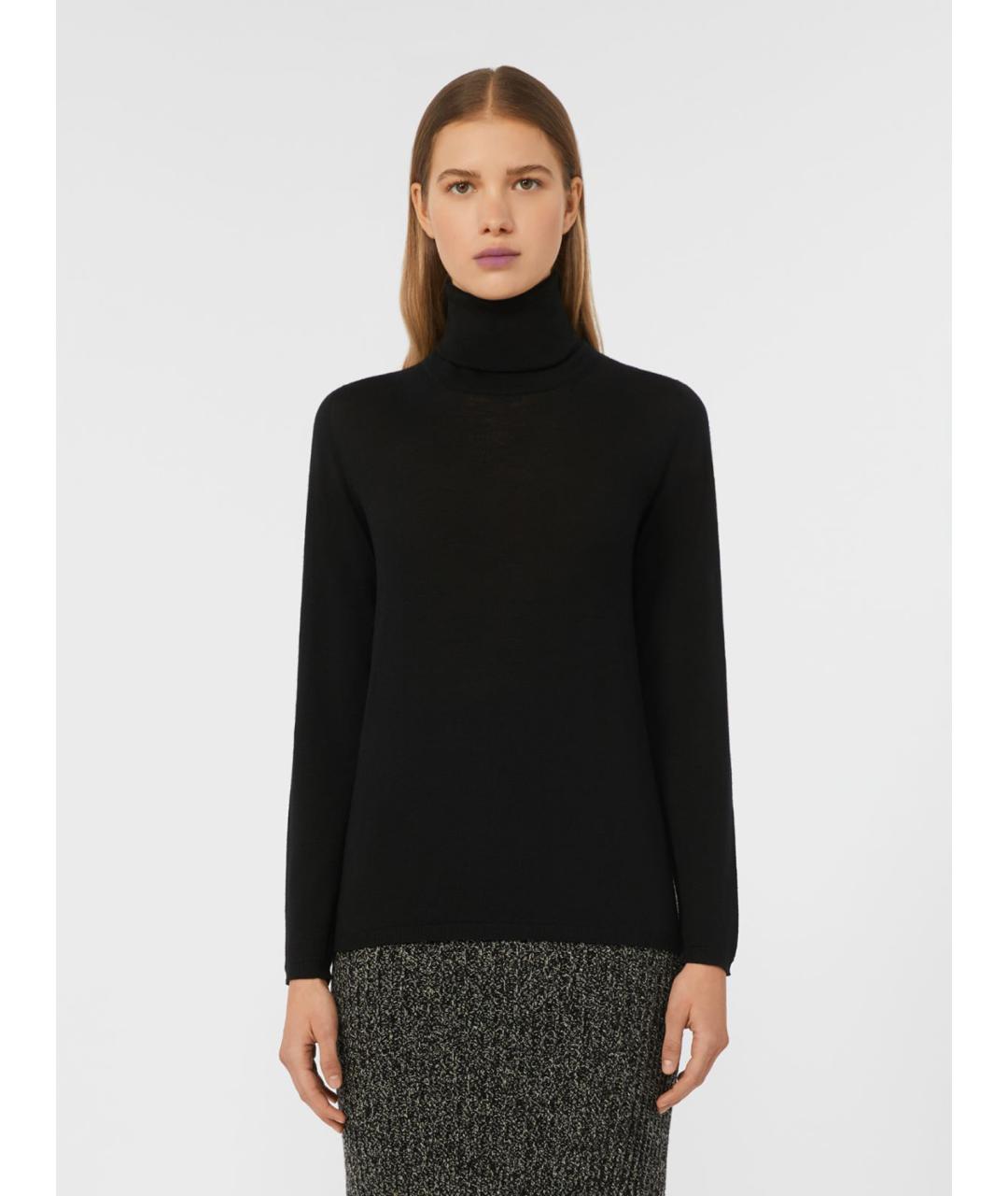 MAX MARA Черная шерстяная водолазка, фото 4