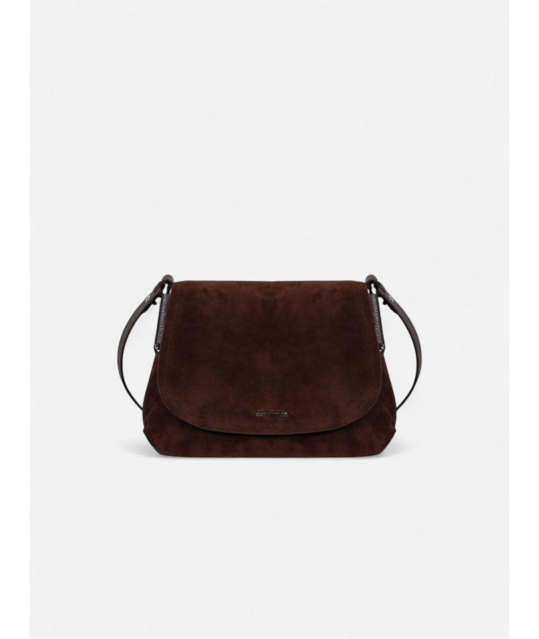COCCINELLE Коричневая замшевая сумка через плечо, фото 4