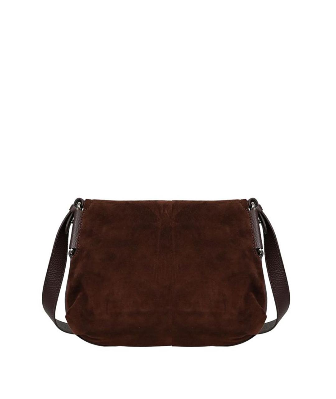 COCCINELLE Коричневая замшевая сумка через плечо, фото 3