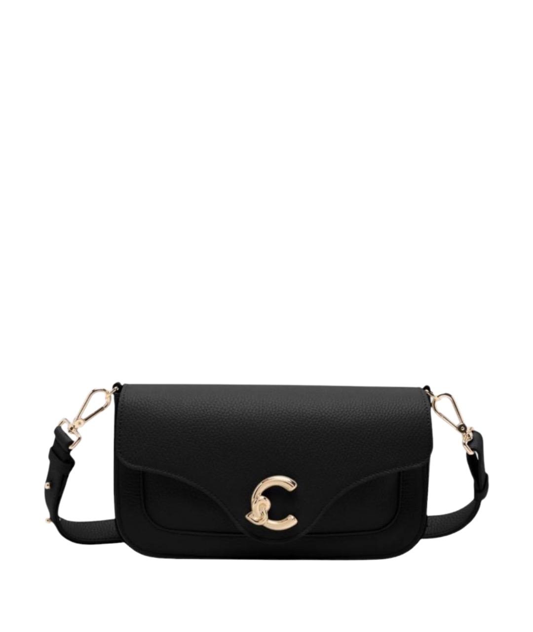 COCCINELLE Черная кожаная сумка через плечо, фото 1