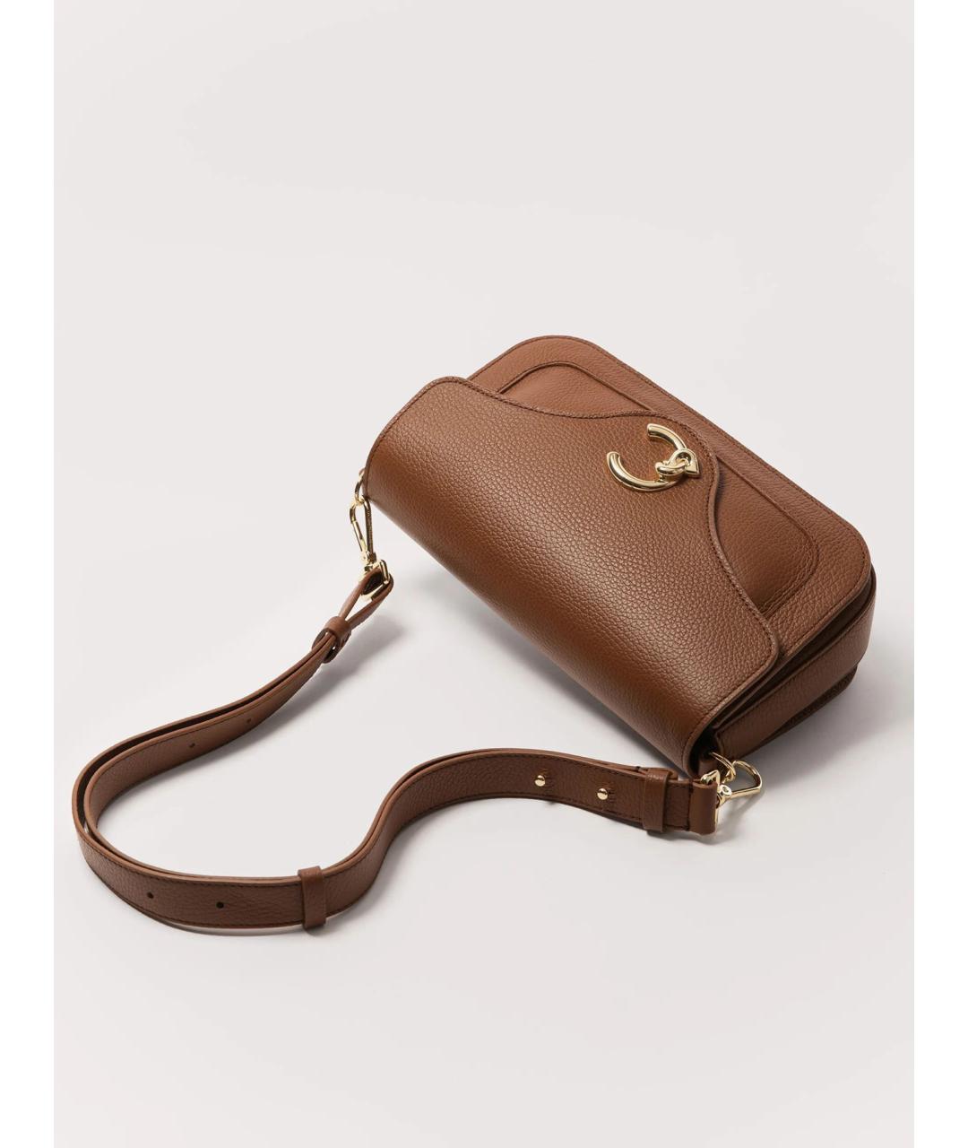 COCCINELLE Коричневая кожаная сумка через плечо, фото 7