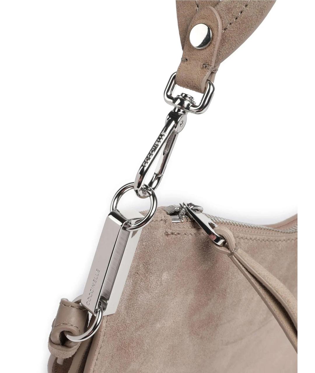 COCCINELLE Серая замшевая сумка через плечо, фото 3