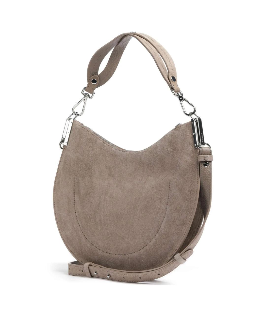 COCCINELLE Серая замшевая сумка через плечо, фото 2