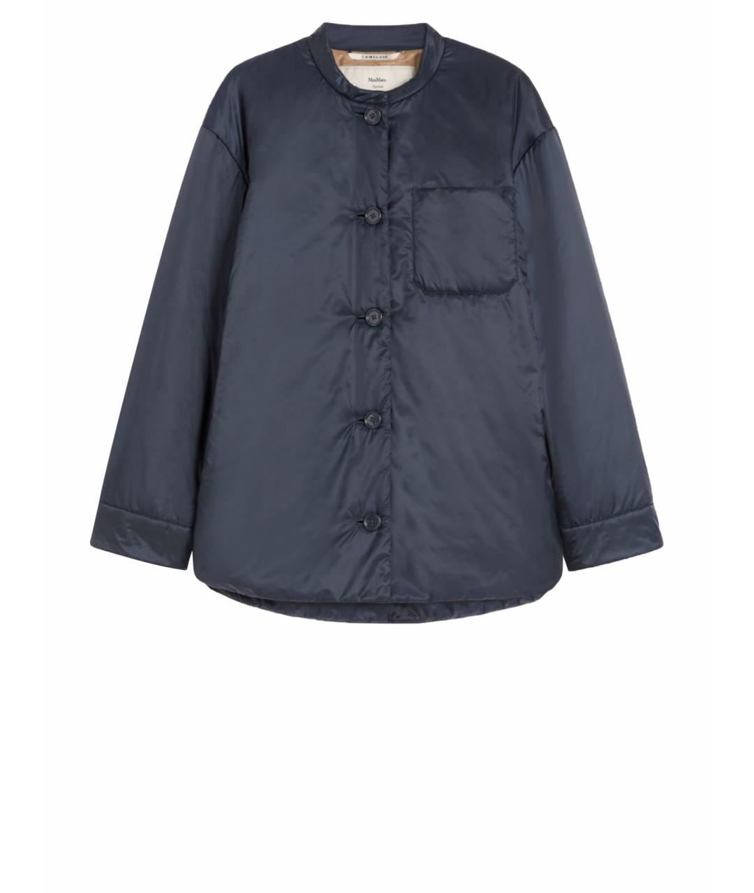 'S MAX MARA Темно-синяя полиэстеровая куртка, фото 1