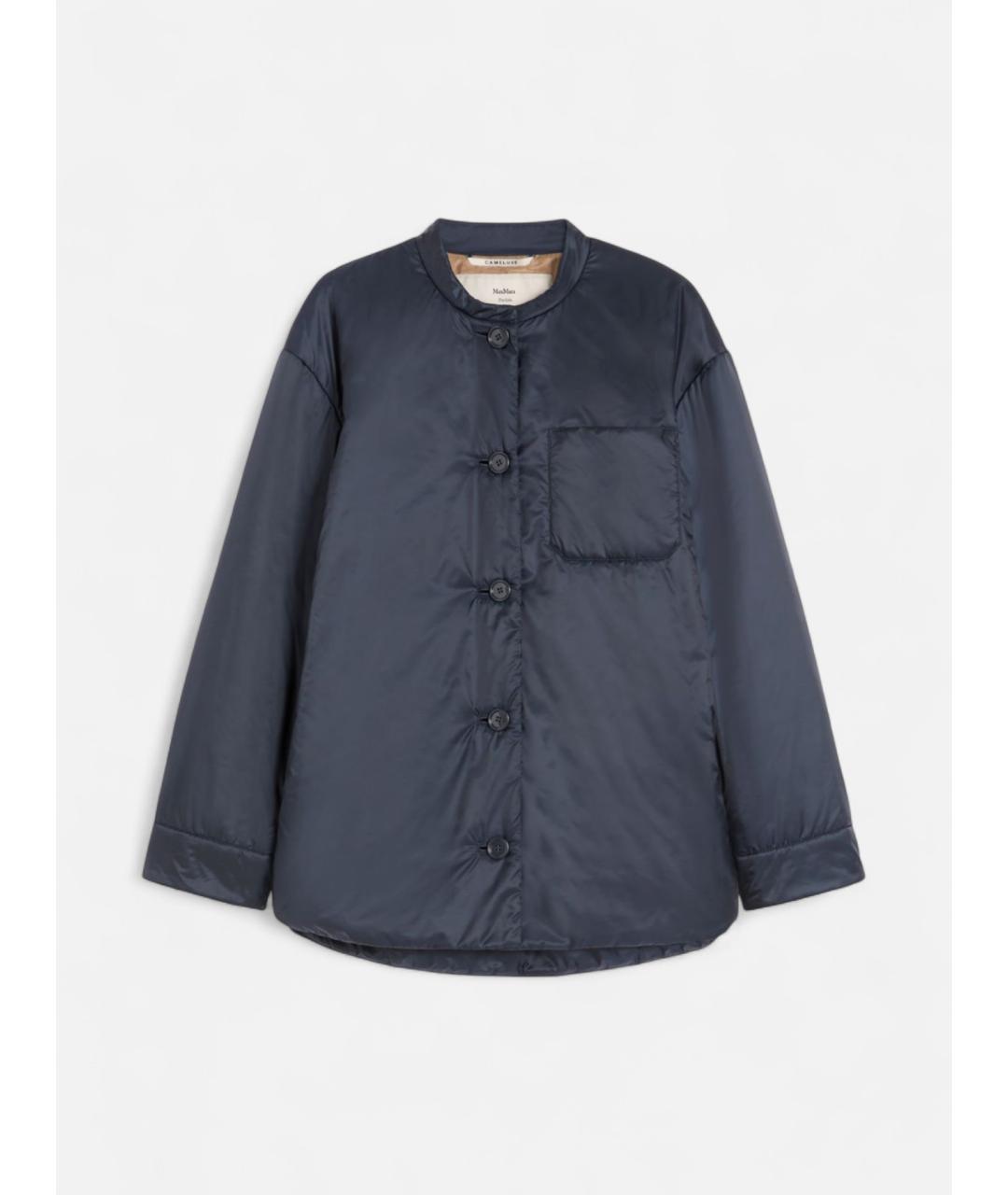 'S MAX MARA Темно-синяя полиэстеровая куртка, фото 6