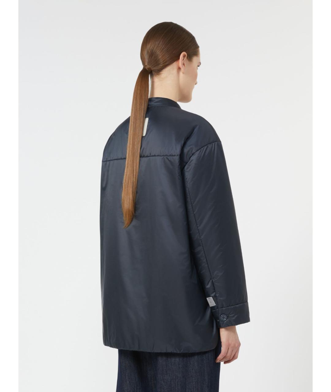 'S MAX MARA Темно-синяя полиэстеровая куртка, фото 3