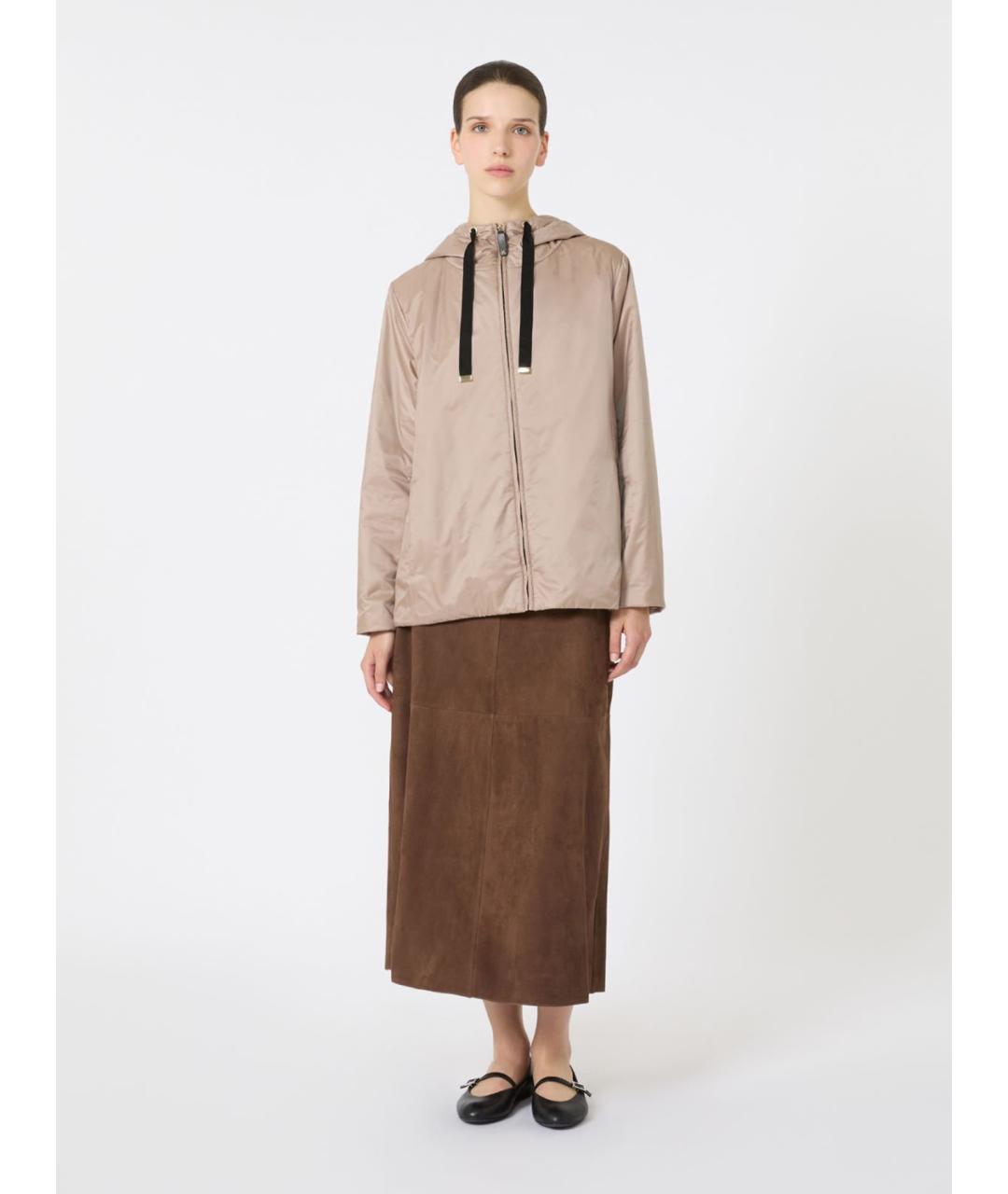 'S MAX MARA Бежевая полиэстеровая куртка, фото 2