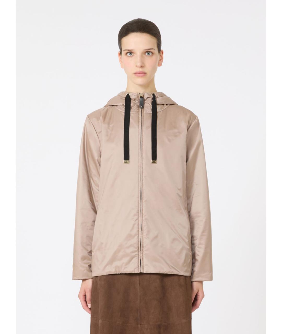 'S MAX MARA Бежевая полиэстеровая куртка, фото 4