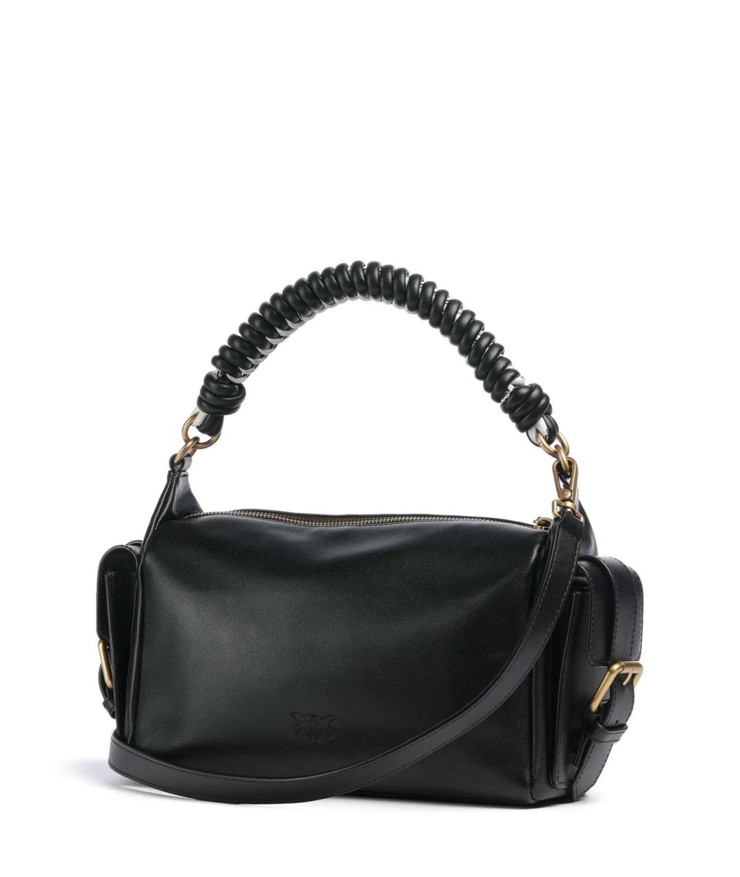 PINKO Черная кожаная сумка через плечо, фото 2