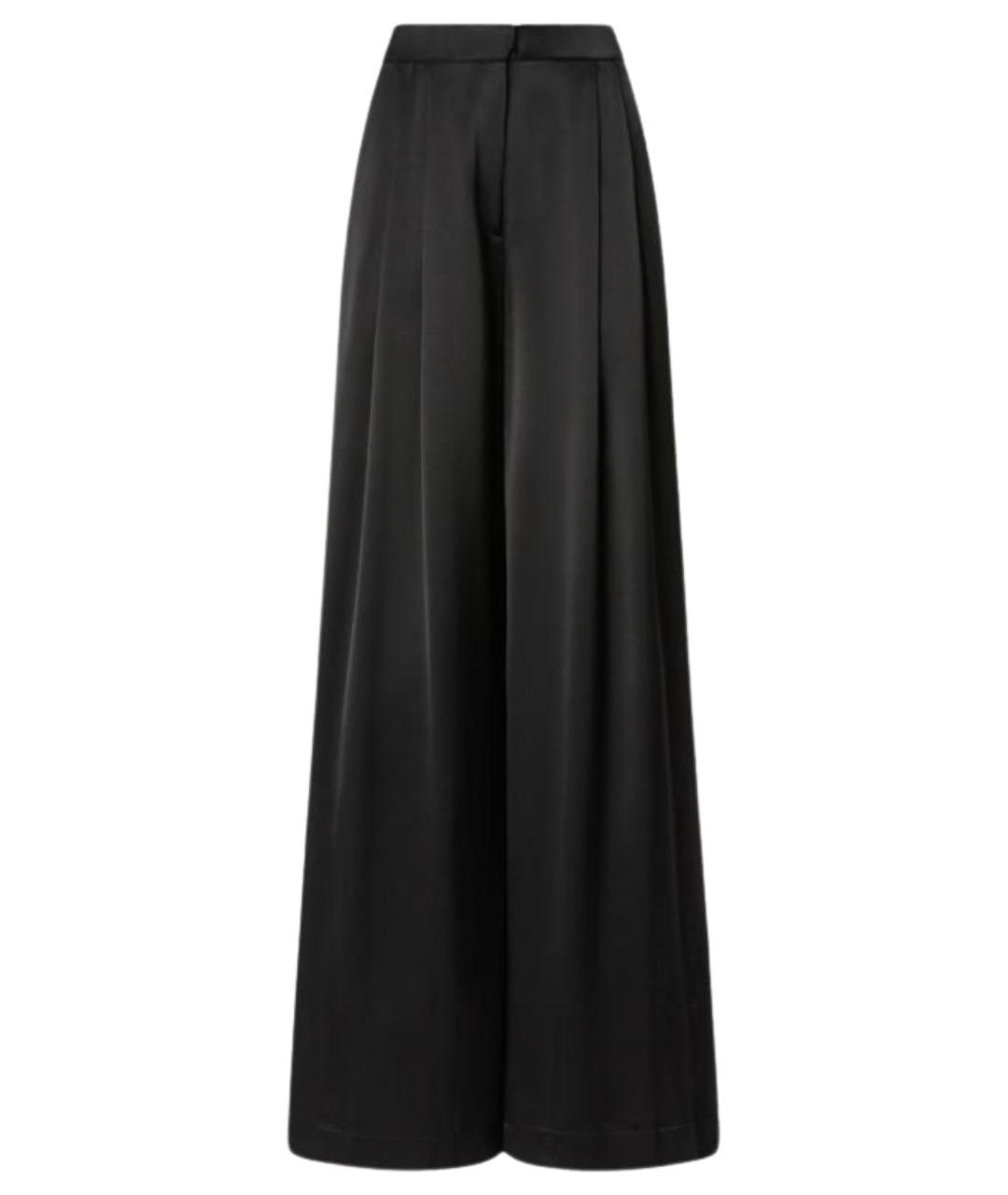 PINKO Черные ацетатные брюки широкие, фото 1