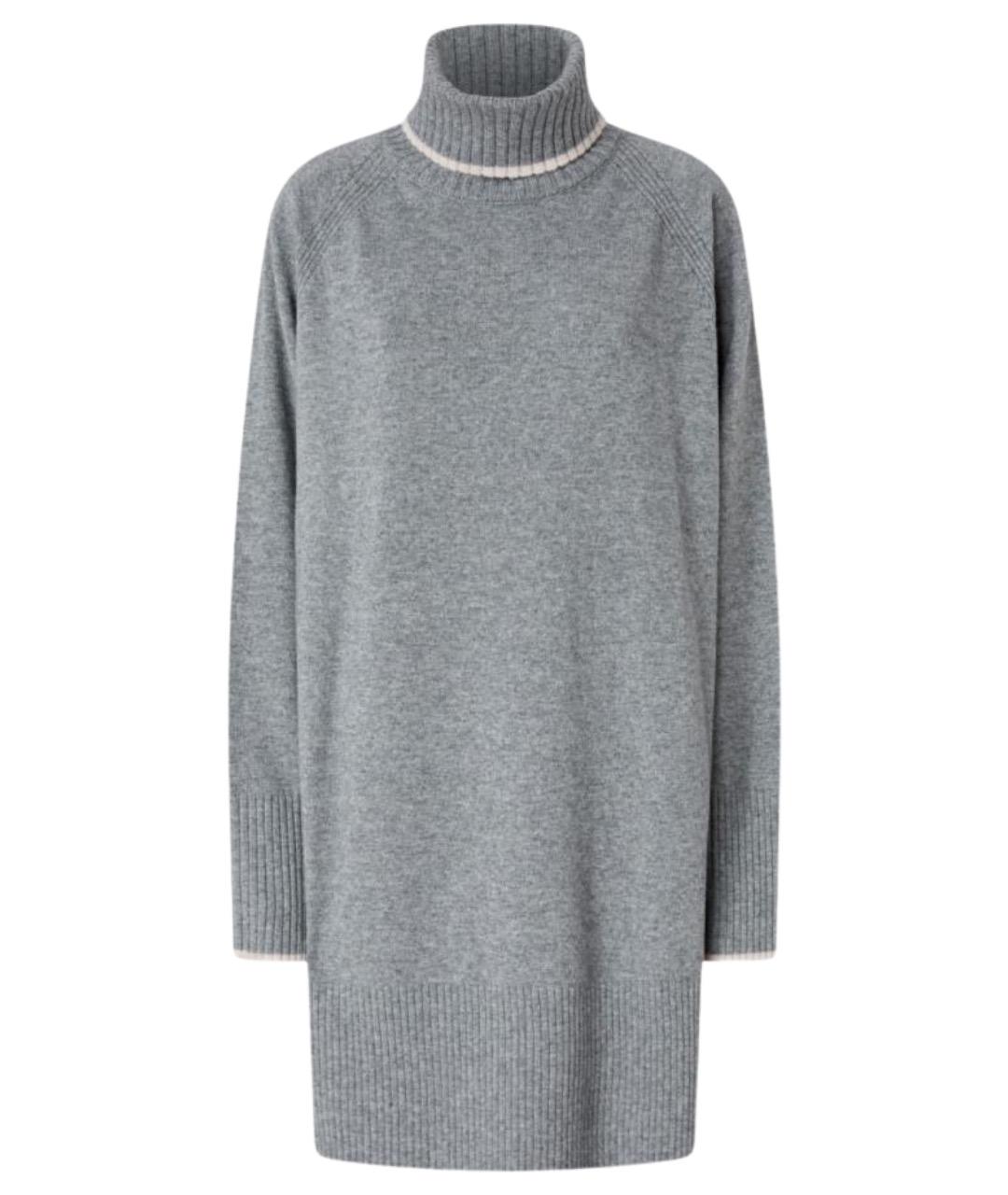 PINKO Серое шерстяное повседневное платье, фото 1