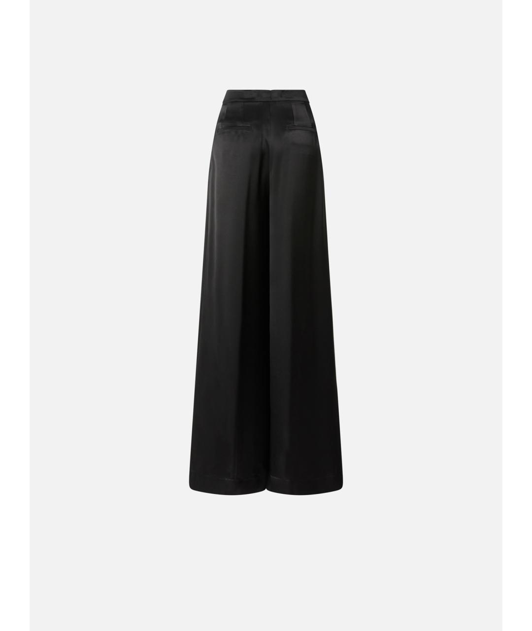 PINKO Черные ацетатные брюки широкие, фото 2