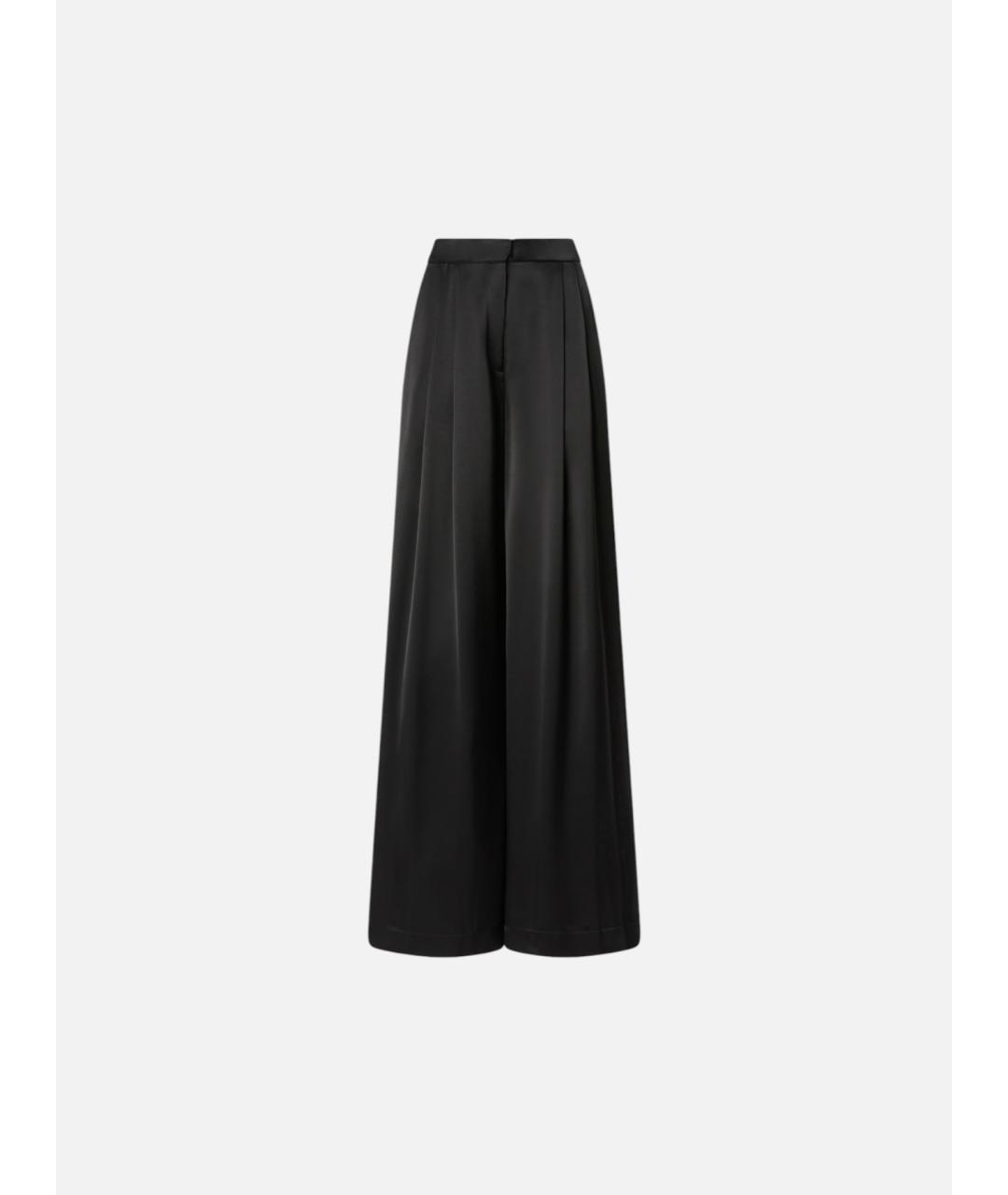PINKO Черные ацетатные брюки широкие, фото 3
