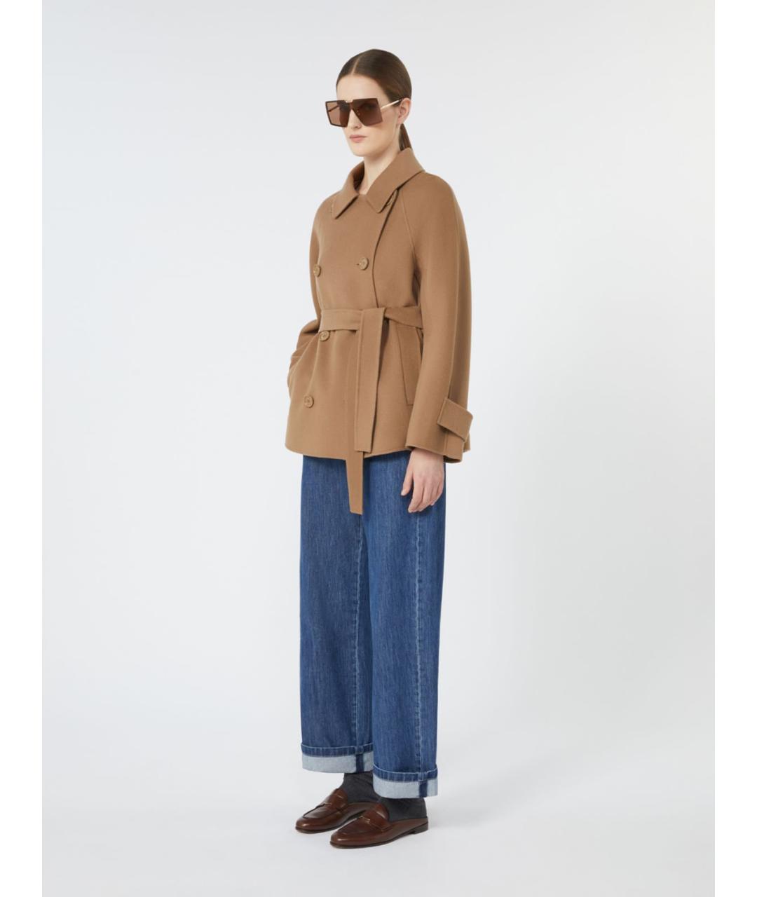 'S MAX MARA Синие хлопковые прямые джинсы, фото 2