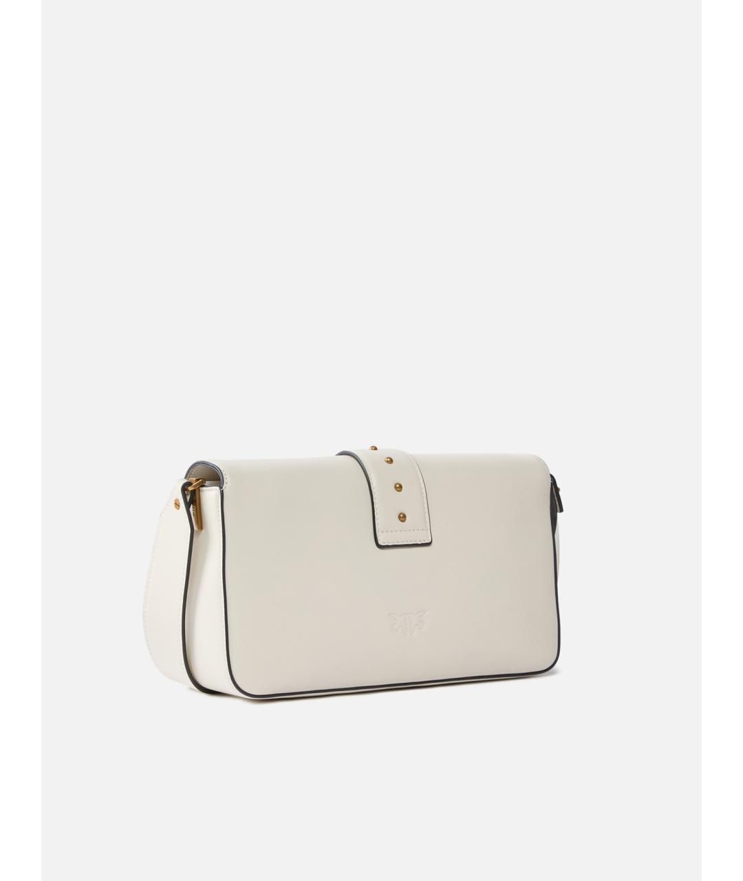 PINKO Белая кожаная сумка через плечо, фото 3