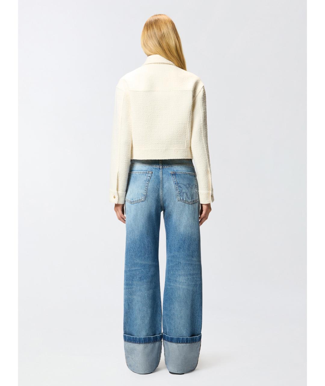 PINKO Бежевый твидовый жакет/пиджак, фото 4