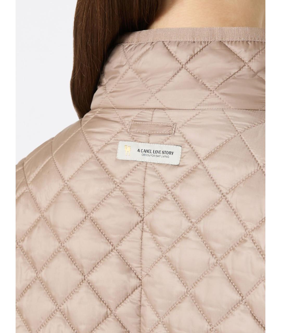 'S MAX MARA Бежевая полиэстеровая куртка, фото 5