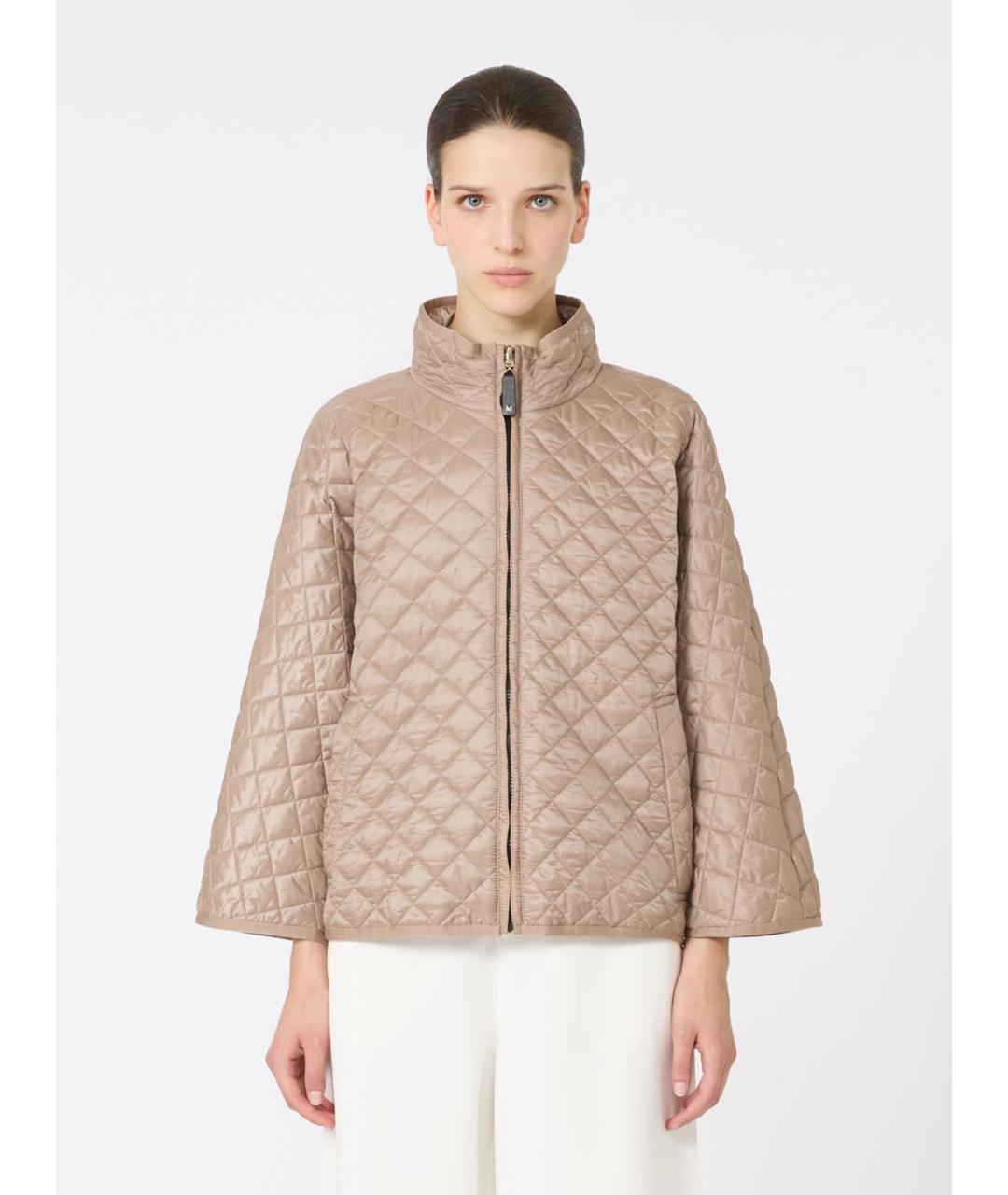 'S MAX MARA Бежевая полиэстеровая куртка, фото 4