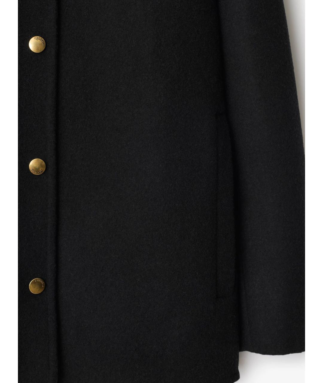 BURBERRY Черное шерстяное пальто, фото 6